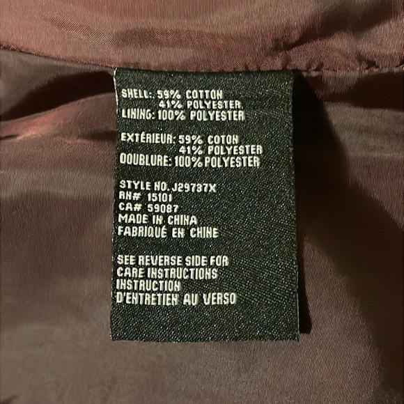 Jones NY Burgundy Knit Double Breasted Peacoat Size M - Picture 4 of 7